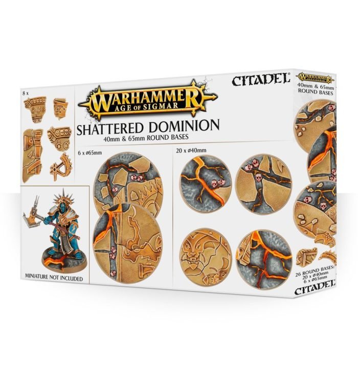 AGE OF SIGMAR: SHATTERED DOMINION: 65 & 40MM ROUND BASES